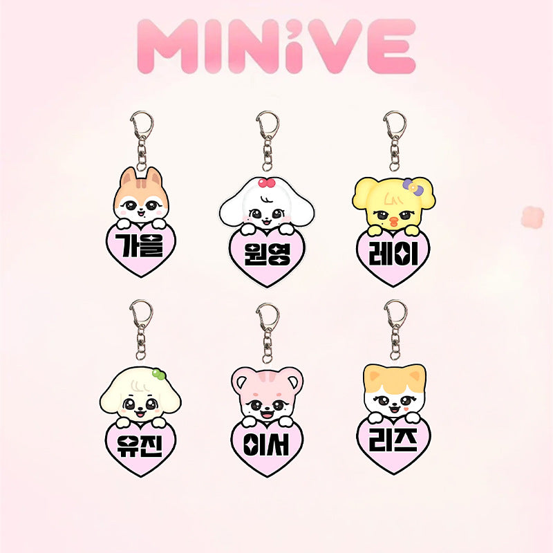 "MINIVE" Cartoon Acrylic Keychain