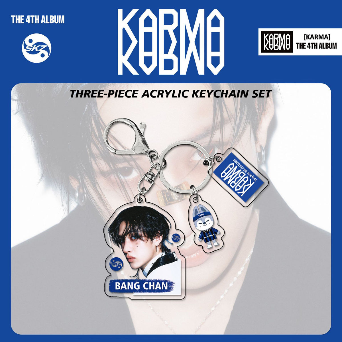 SKZ Album KARMA Acrylic Pendant Keychain