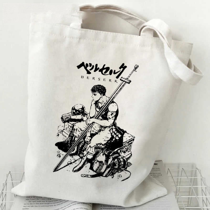 Anime Printed Canvas Shoulder Bag