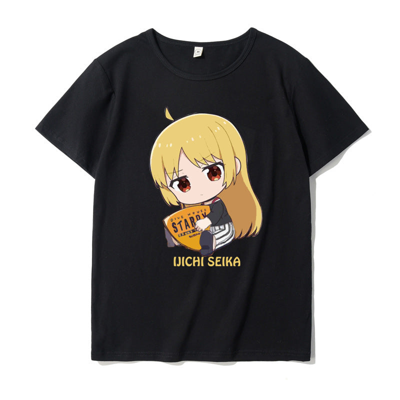Bocchi Anime Cos Short Sleeve T-Shirt