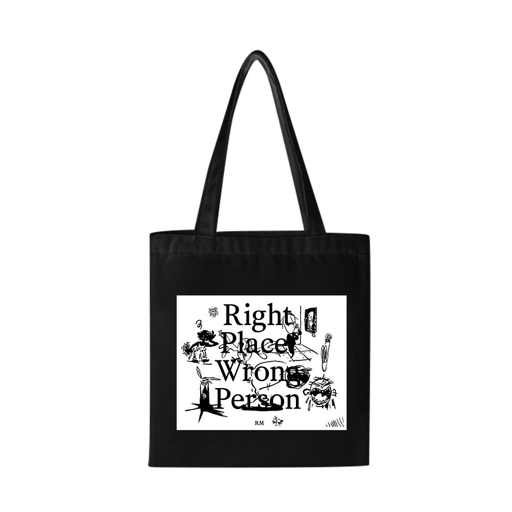 RM KPOP Logo Canvas Shoulder Bag