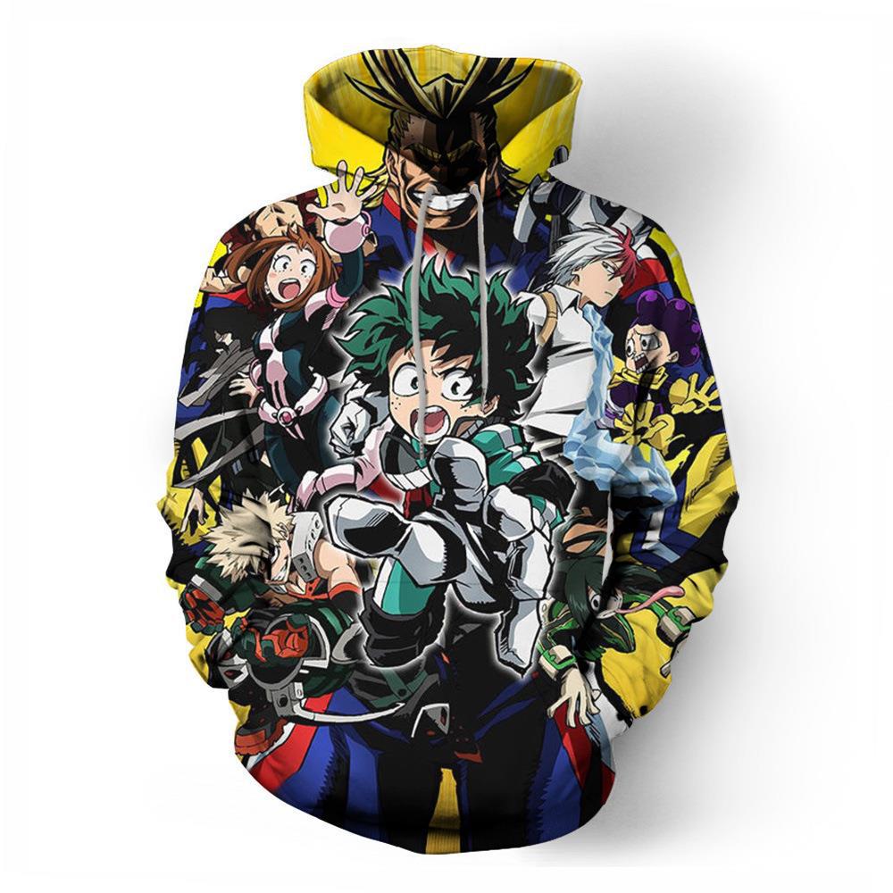 Unisex Anime 3D Printed Pullover Hoodie