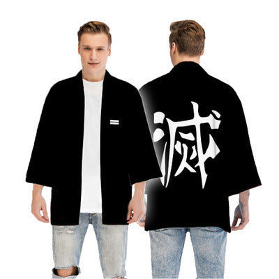 Unisex Anime Tanjiro Cosplay Kimono Cloak