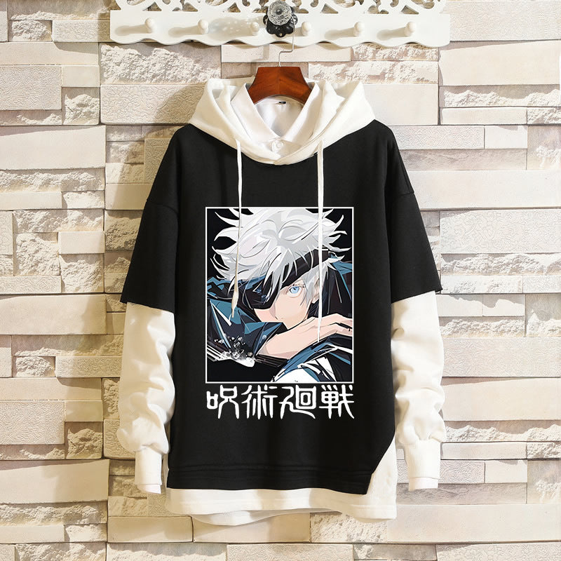 Unisex Anime Pattern Pullover Loose Hoodie