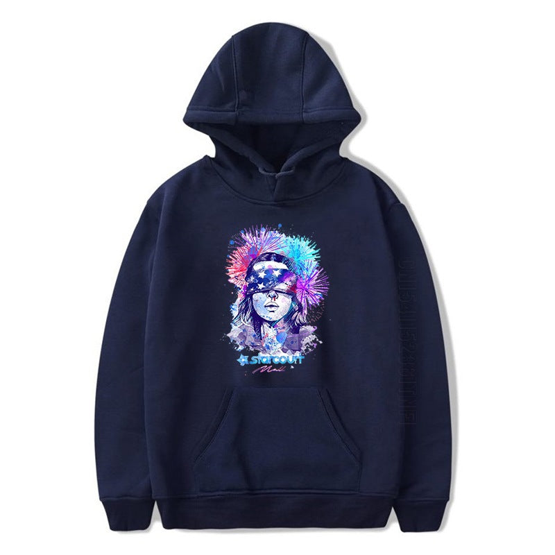 Casual Tv Pattern Printed Pullover Hoodie