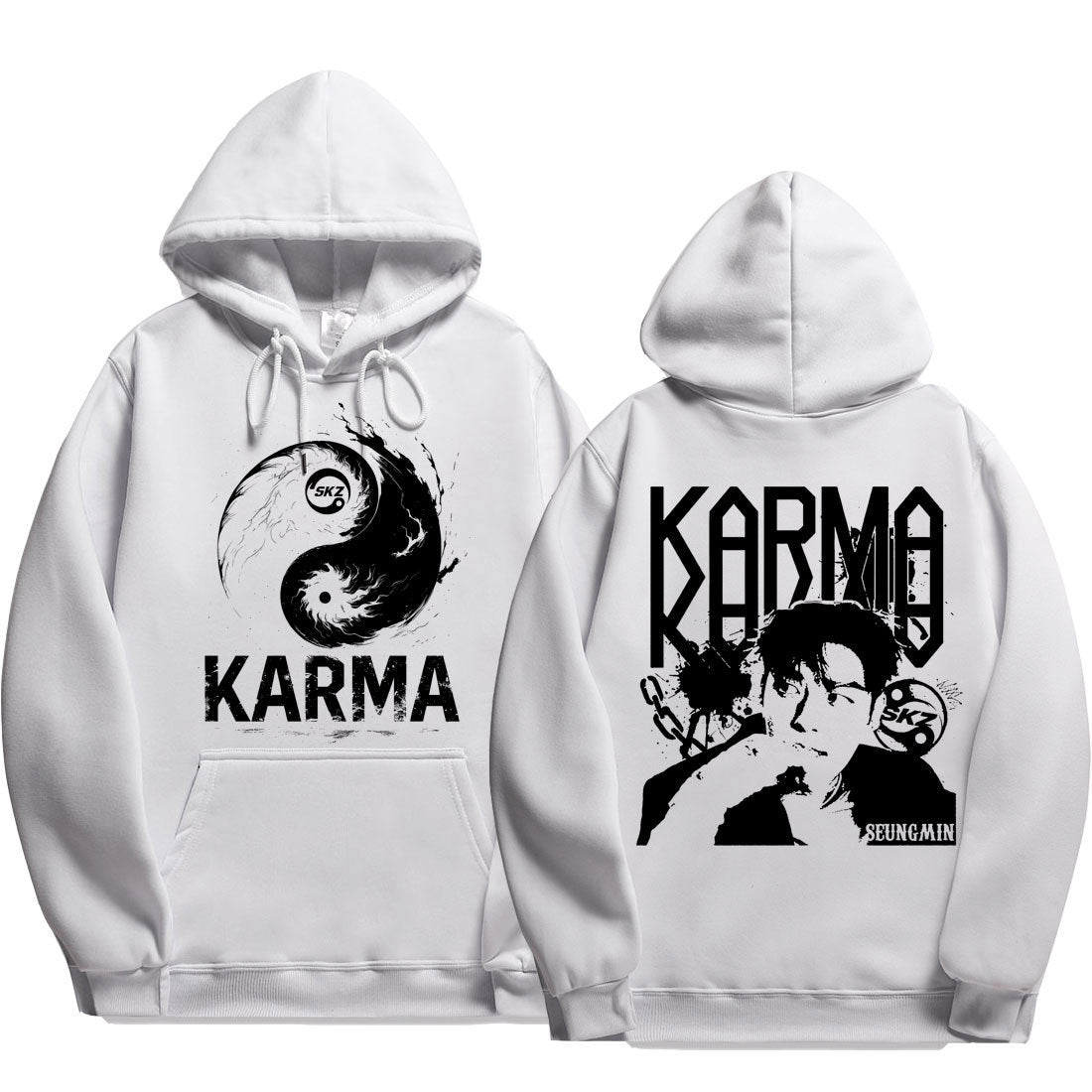 Casual Skz Karma Printed Hoodie Top