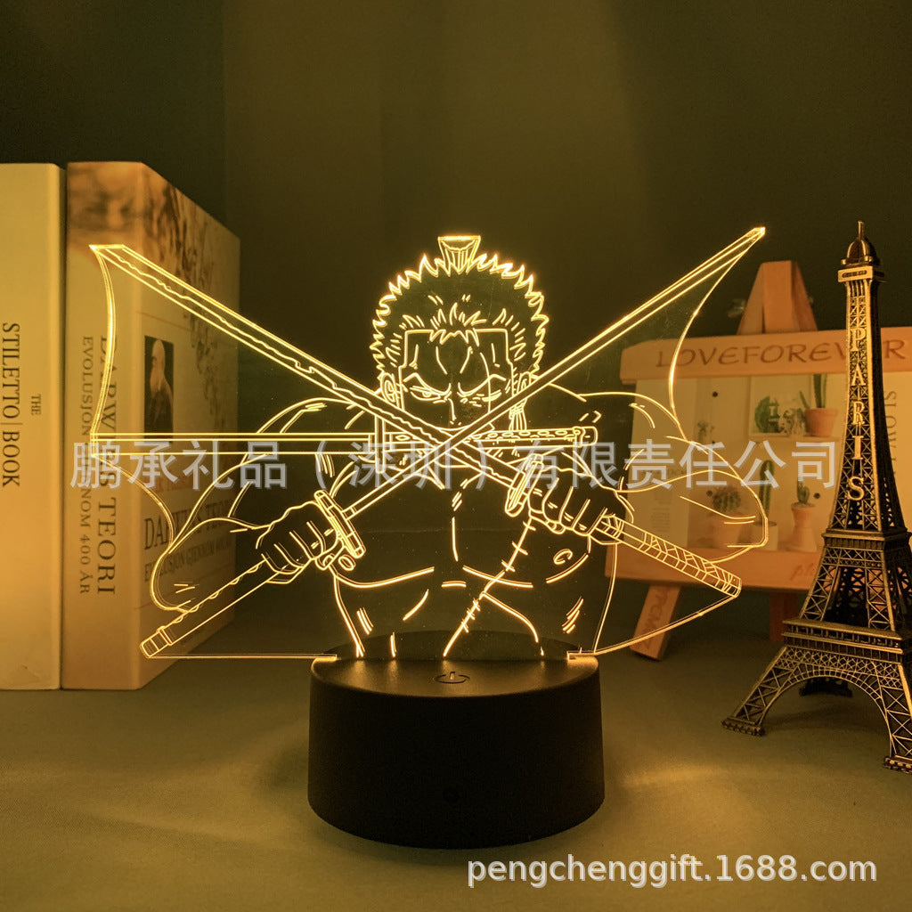 Colorful Luffy 3D Night Light