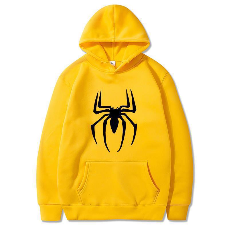 Trendy Spider Print Casual Loose Hoodie