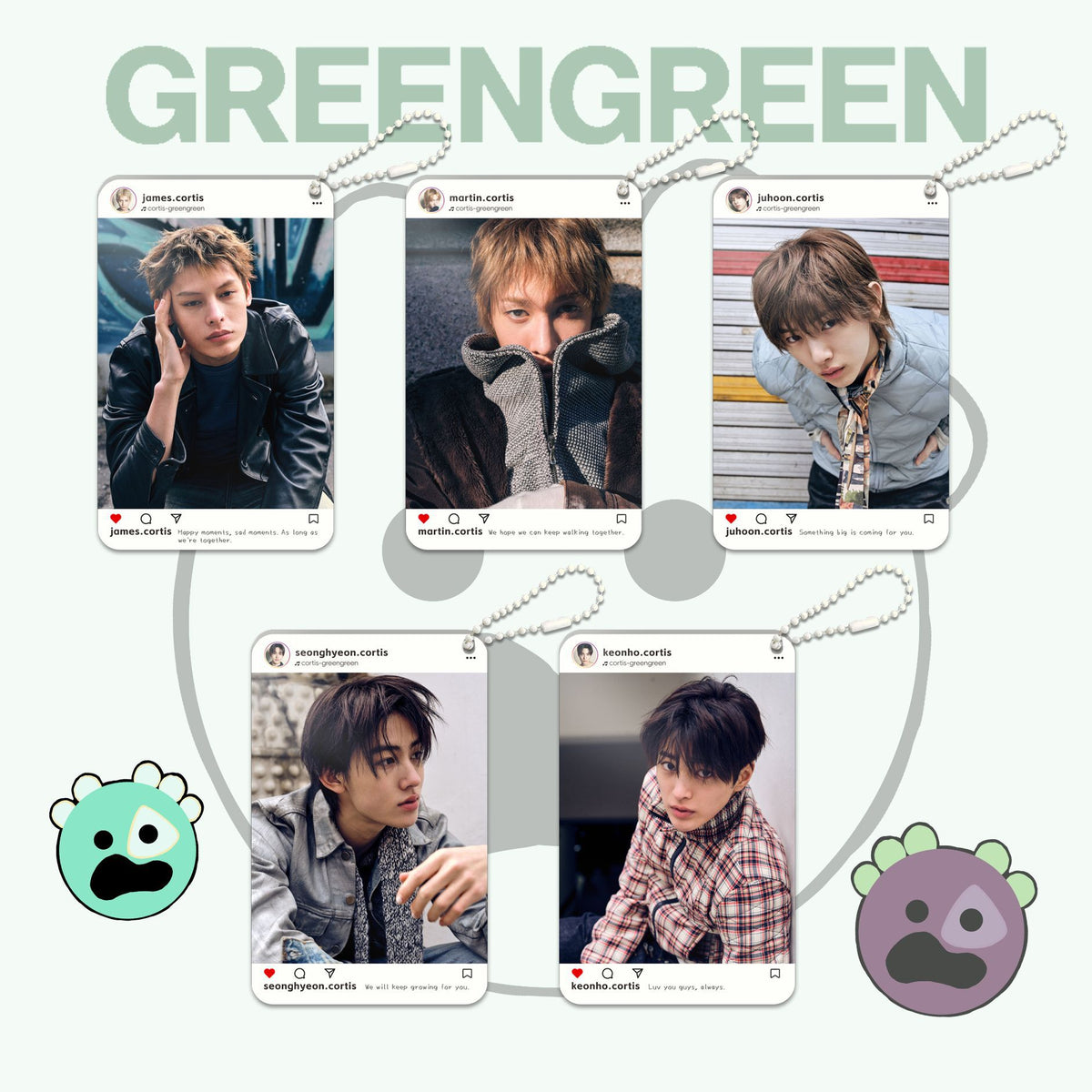 CORTIS GREENGREEN Acrylic Photocard Pendant