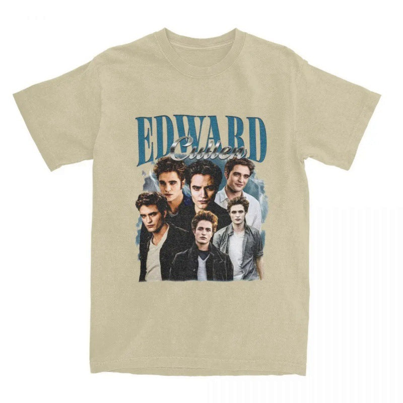 Unisex Edward Cullen Print Loose T-shirt