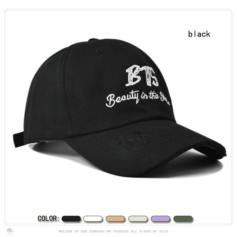 BANGTAN Letter Embroidery Baseball Cap