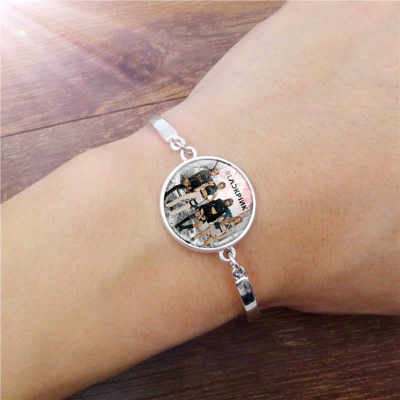 Kpop Round Pendant Bracelet