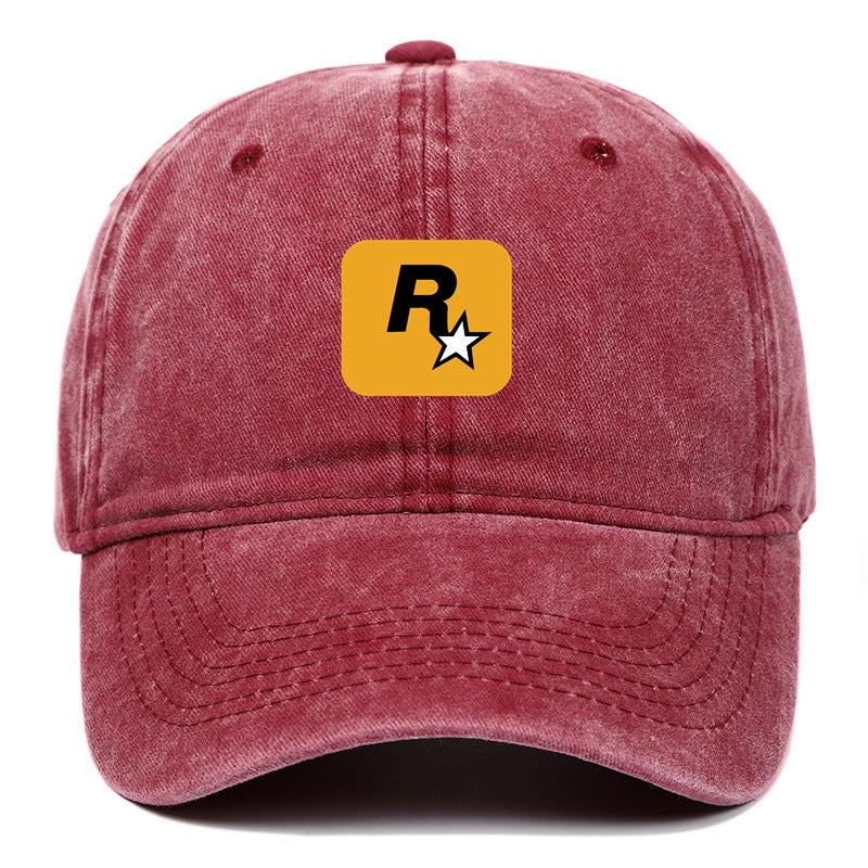 Game R Star Print Washed Baseball Cap