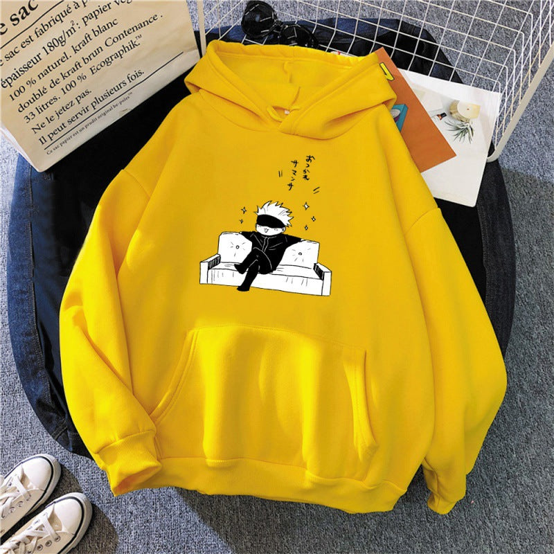 Unisex Funny Gojo Printed Casual Hoodie