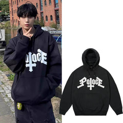 Men's and Women's Letter Printed Loose Cotton Hoodie