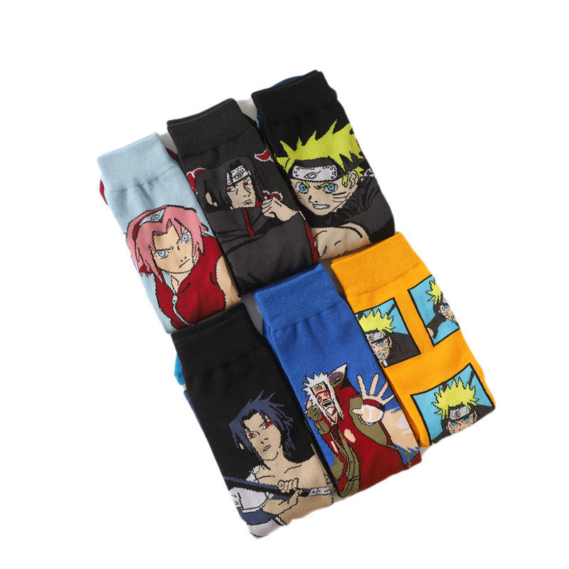 Trendy Anime Graphic Mid Length Socks