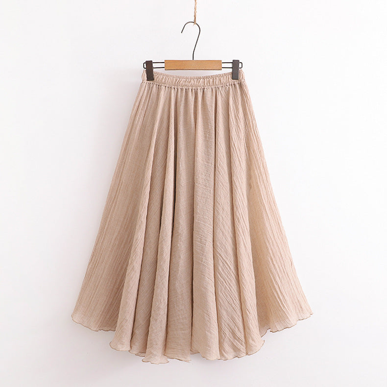 Elegant Irregular A-line Large Elastic Waist Skirt