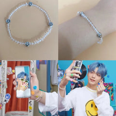 Soobin Same Smiley Face Beads Bracelet