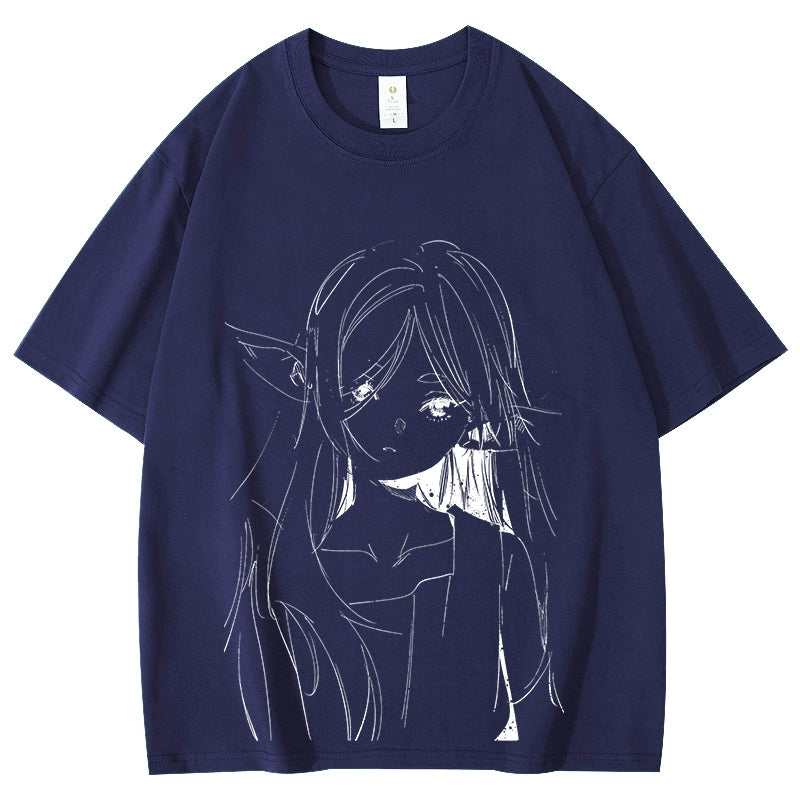 Unisex Anime Cotton Short Sleeve T-Shirt