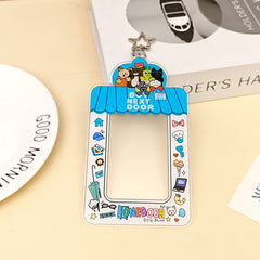 KPOP Cartoon Card Insert Photo Frame Keychain