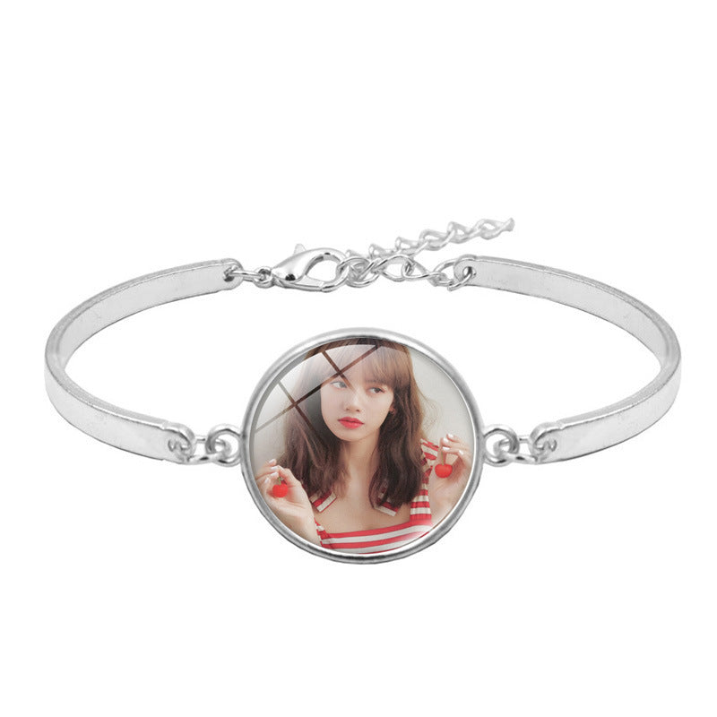 Kpop Round Pendant Bracelet