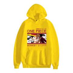 Unisex Luffy Anime Print Loose Hoodie
