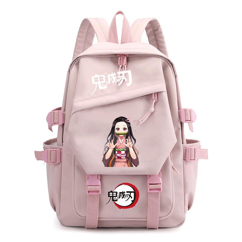 Retro Anime Printed School Backpack