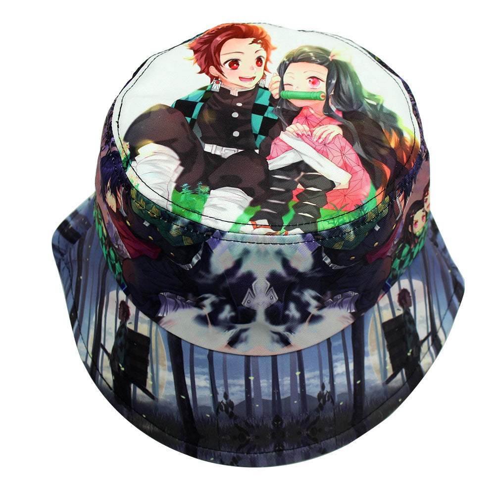 Versatile Anime Printed Bucket Hat