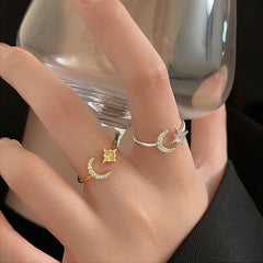 Women's Star Moon Couple Ring