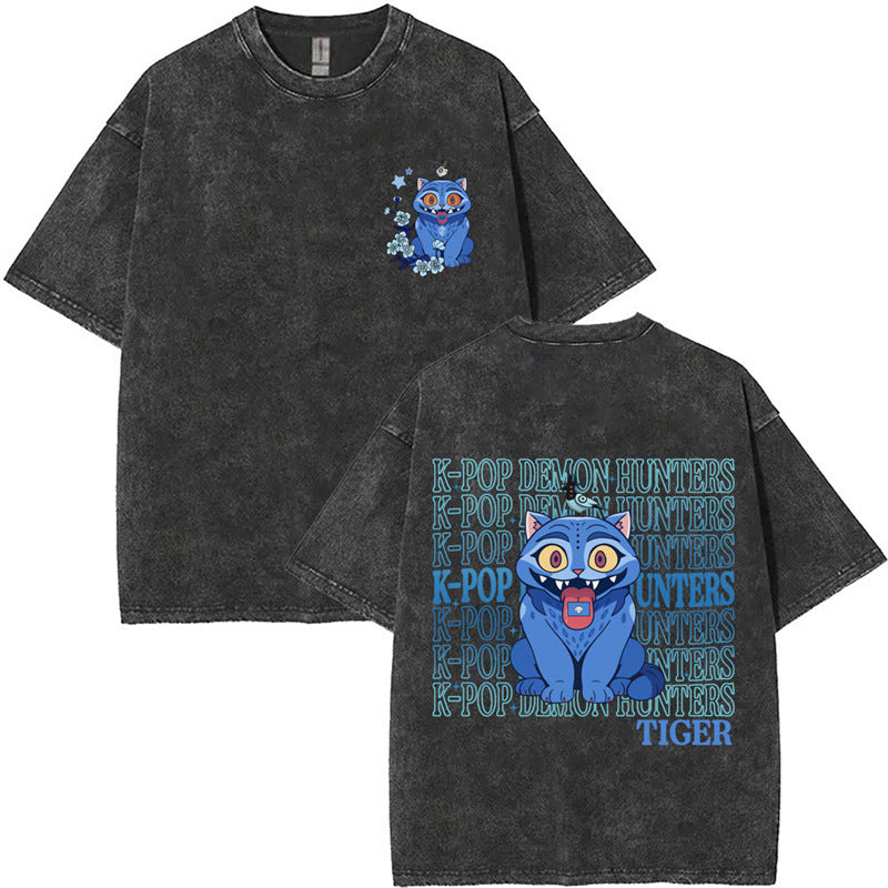 KPDH Cotton Washed Short-sleeved T-shirt