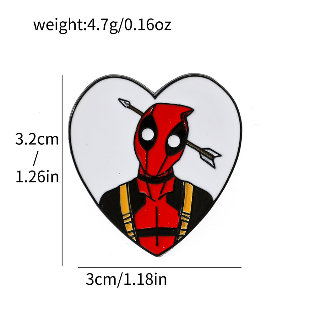 Deadpool and Wolverine Alloy Metal Badge Brooch