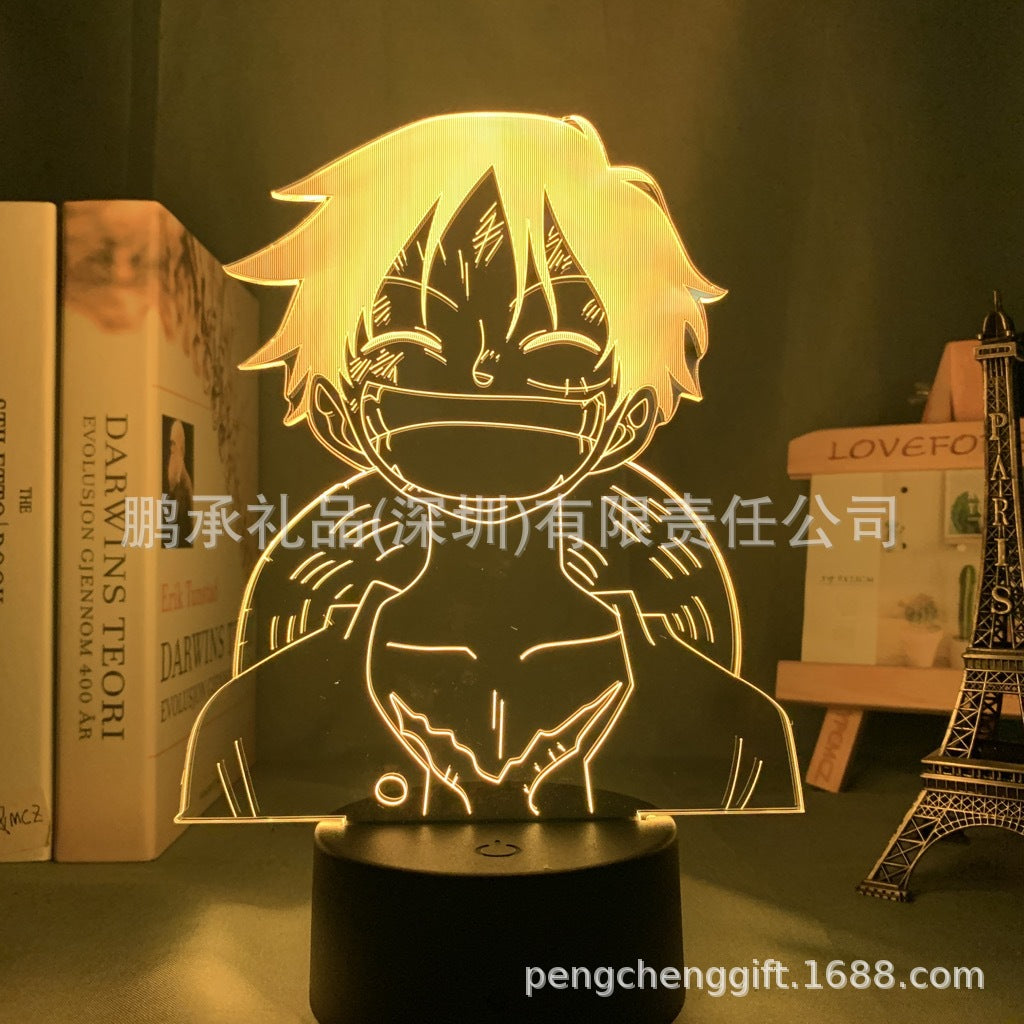 Colorful Luffy 3D Night Light