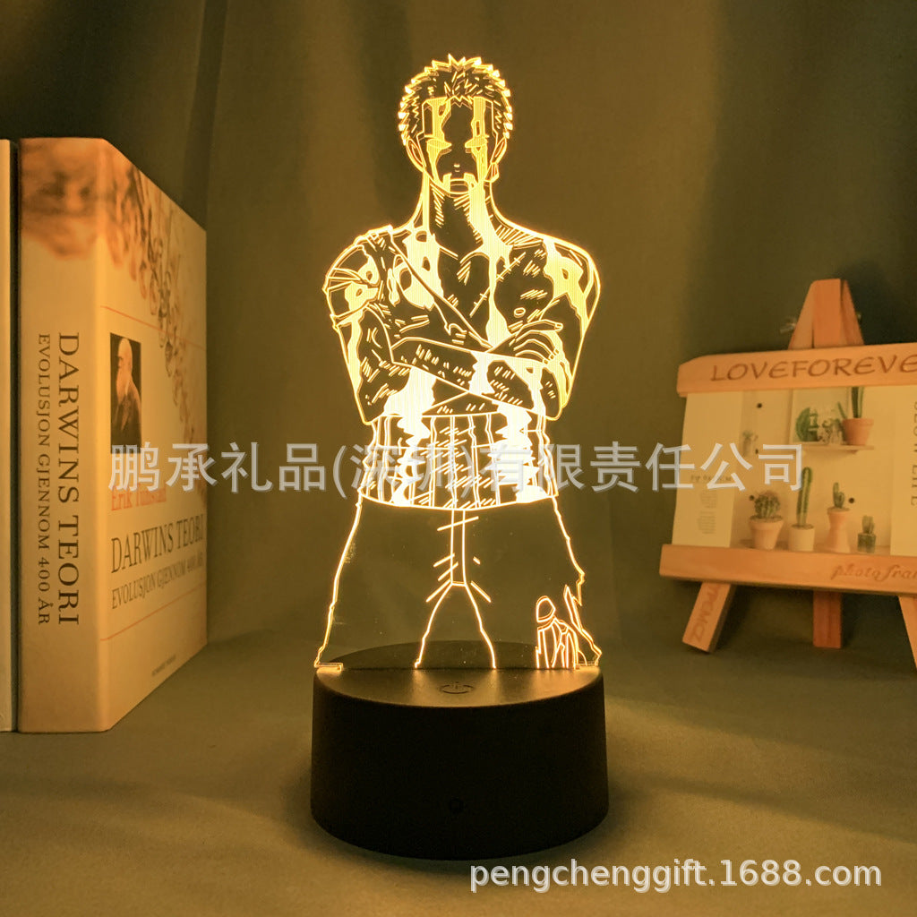 Colorful Luffy 3D Night Light