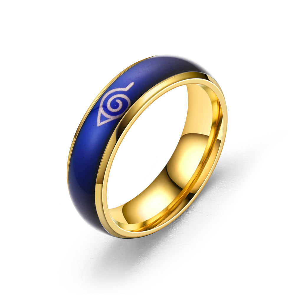 Stainless Steel Color-changing Anime Ring