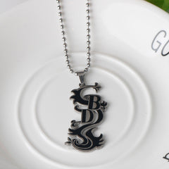 Anime Stainless Steel Dog Tag Necklace