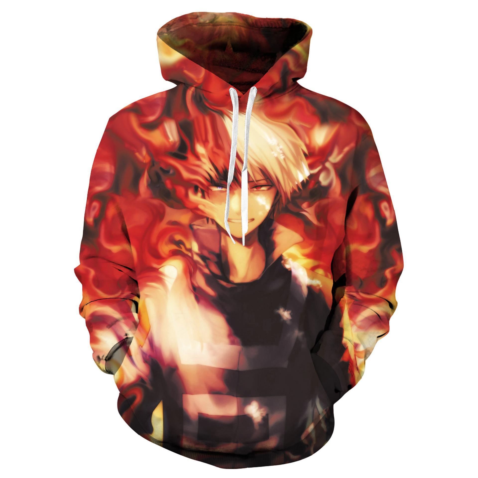 Unisex Anime 3D Printed Pullover Hoodie