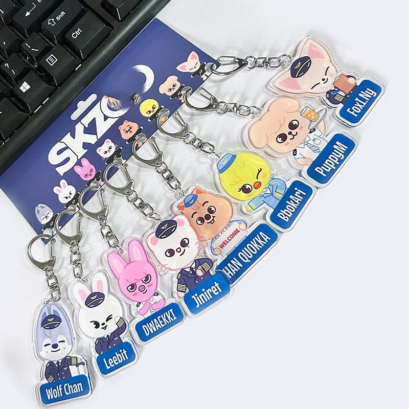 SKZ Cartoon Acrylic Pendant Accessories 8PCS