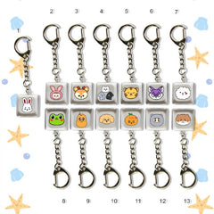 Luminous SEVENTEEN Keycap Pendant Keychain