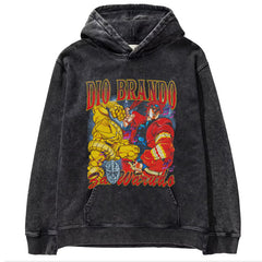 Vintage Anime JOJO Oversize Washed Hoodie