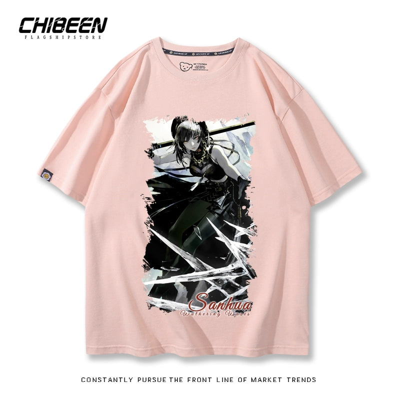 Game Print Short-sleeved Cotton Loose Tee