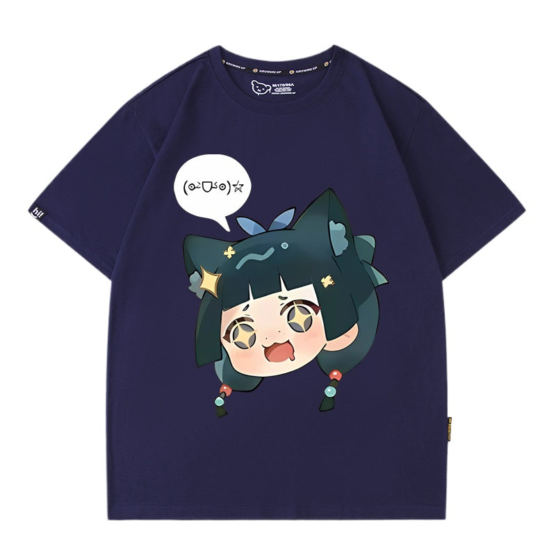 Casual Anime Pattern Cotton Short Sleeve T-Shirt