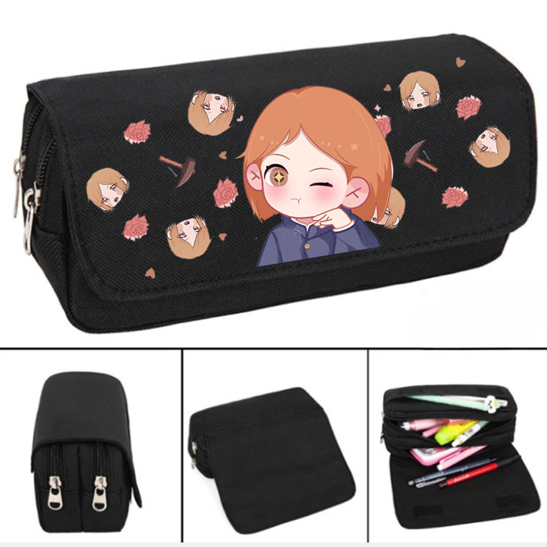 Anime Double Layer Pencil Case Stationery