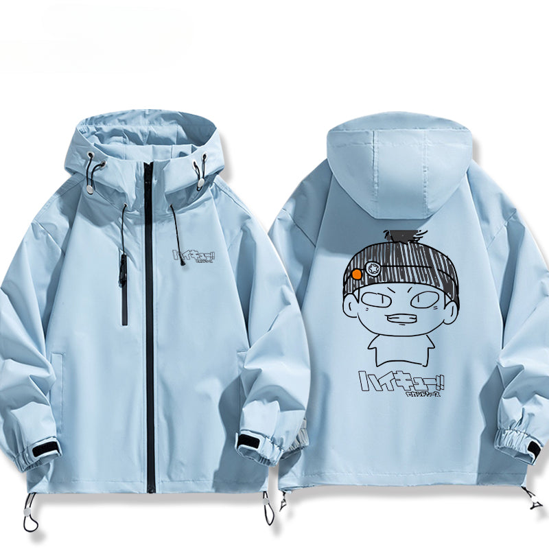 Unisex Anime Funny Graphic Zipper Thin Jacket