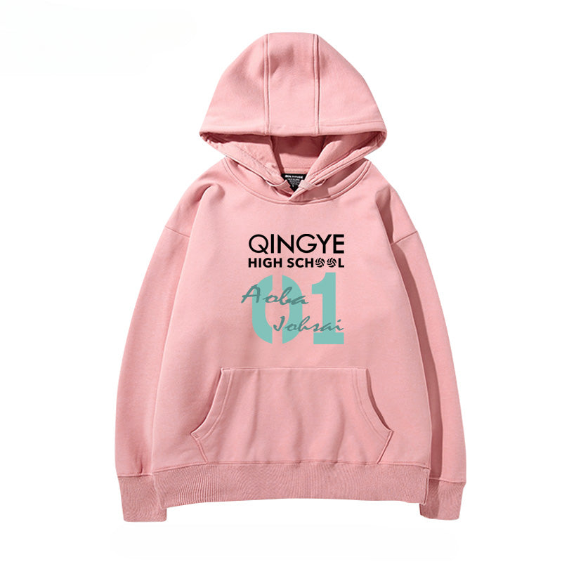 Unisex Anime Letter Cos Loose Hoodie