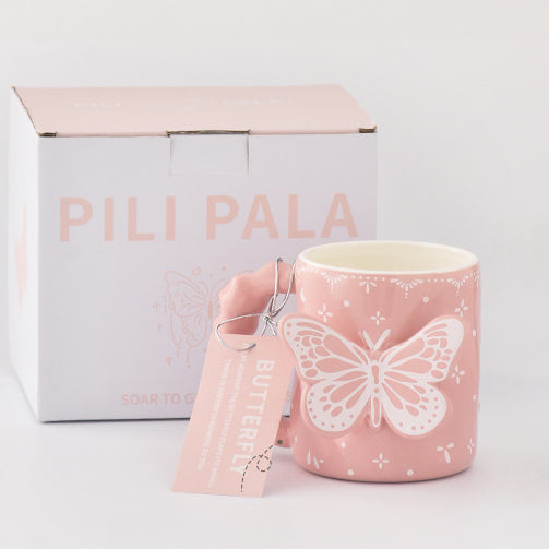 Creative Pink Butterfly Mug