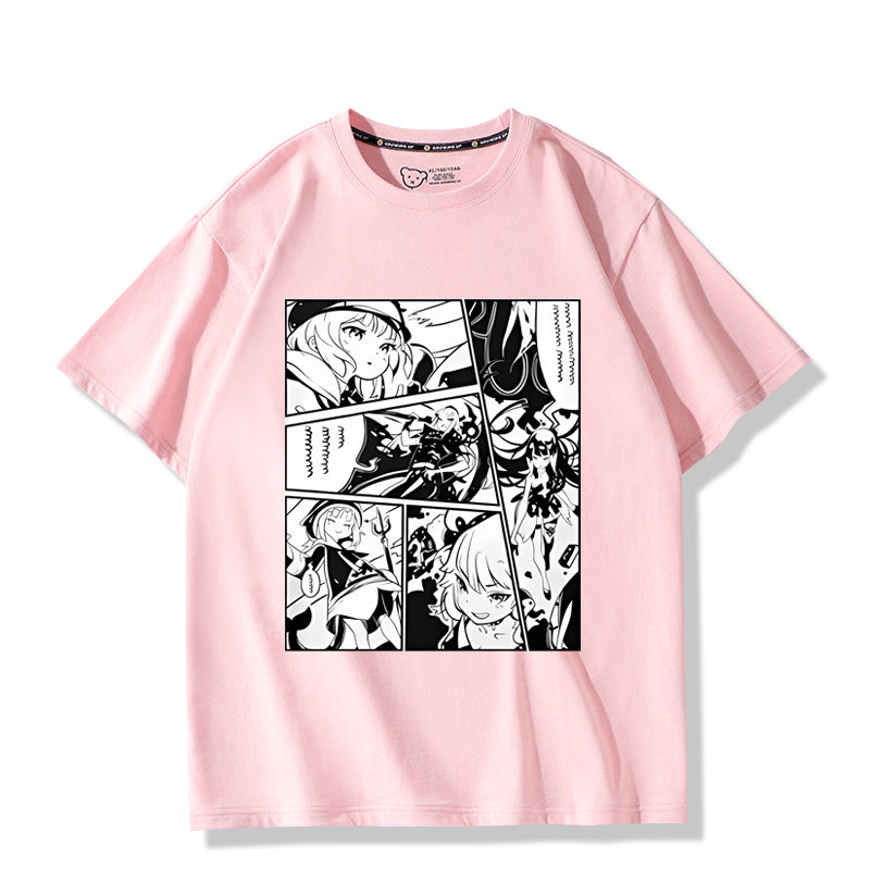 VTuber Pattern Print Cos Short-sleeved T-shirt