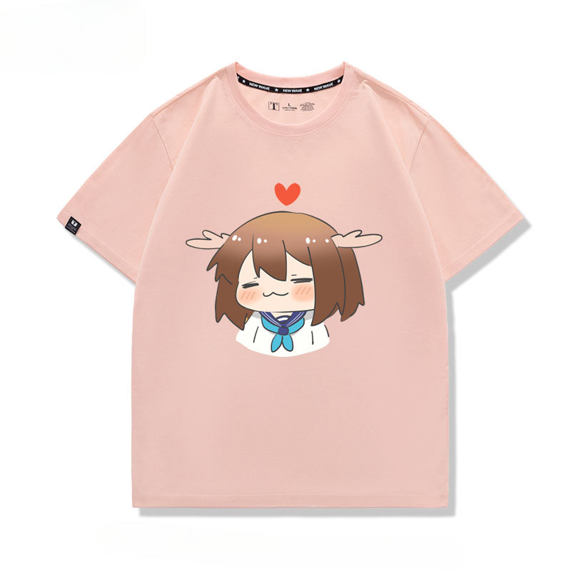 Unisex Anime Graphic Short-sleeved T-shirt