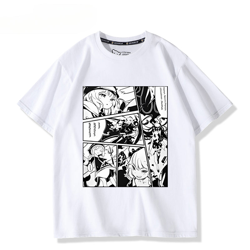 VTuber Pattern Print Cos Short-sleeved T-shirt