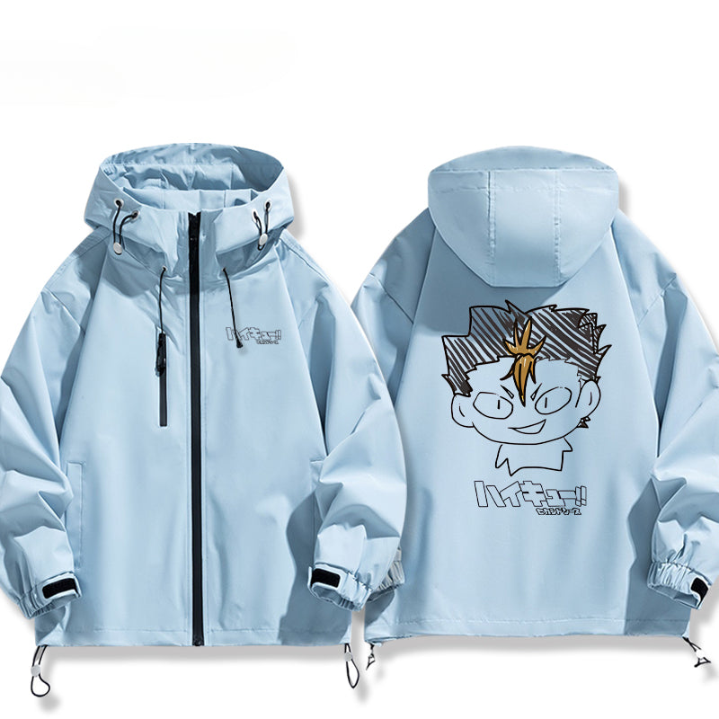 Unisex Anime Funny Graphic Zipper Thin Jacket