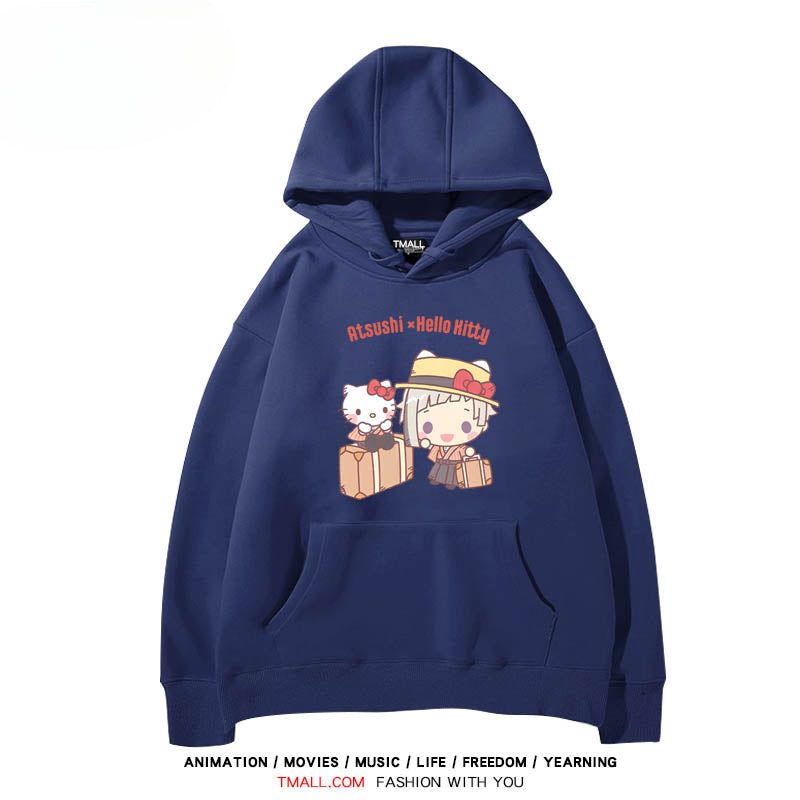 Men's and Women's Anime Printed Loose Hoodie